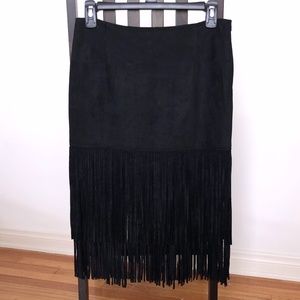 WYLDR Suede Tassle Skirt
